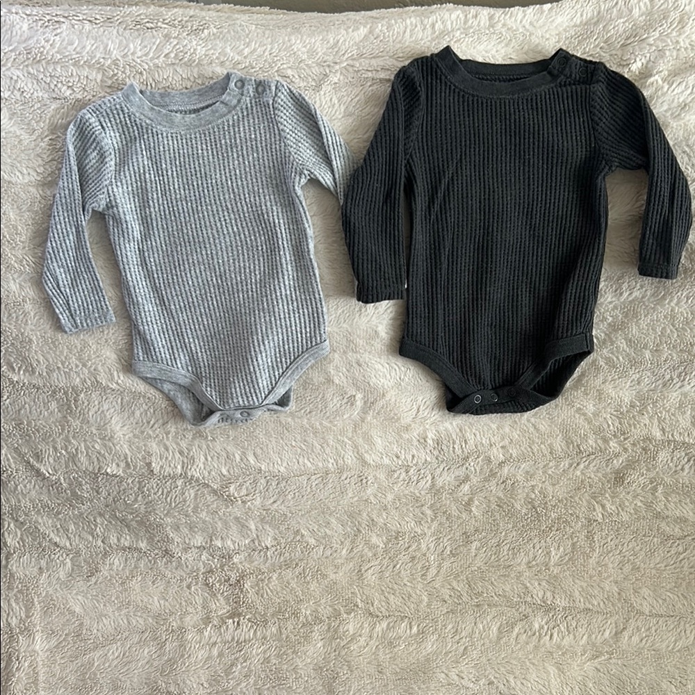 Cozy Gray and Black Kids One Pieces